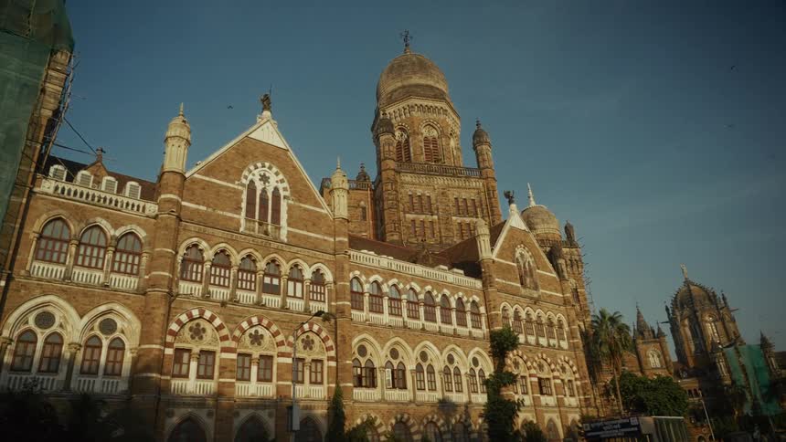 A view of an exterior of a building