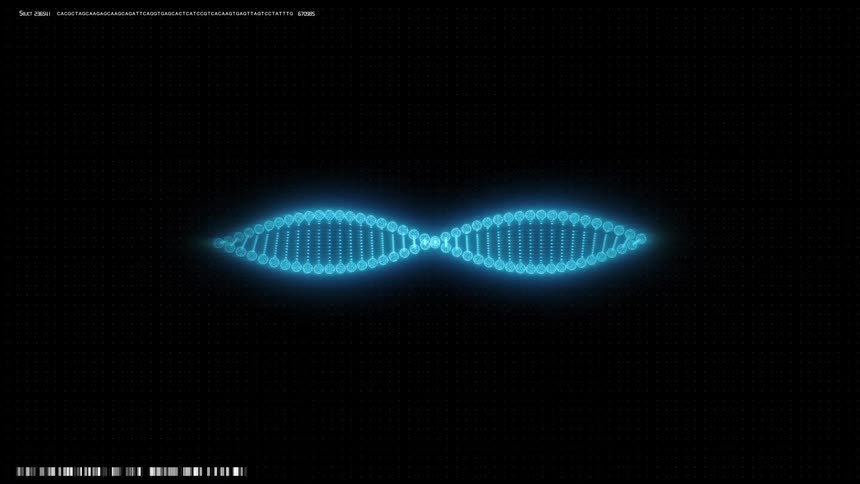 An animation of a spiraling helix