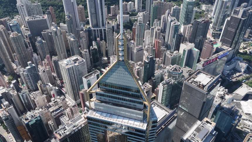 Aerial view of a metropolitan area that is filled with countless skyscrapers