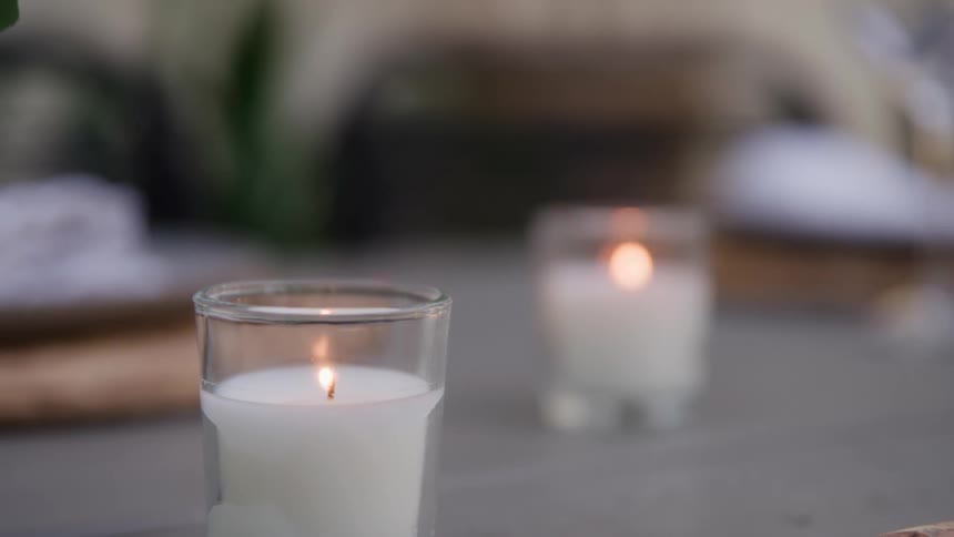A view of some candles on a table