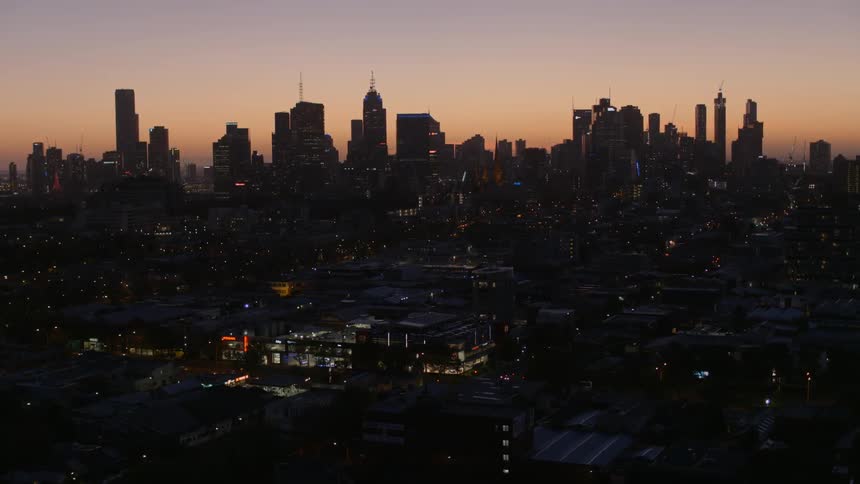 The city is bright at dawn