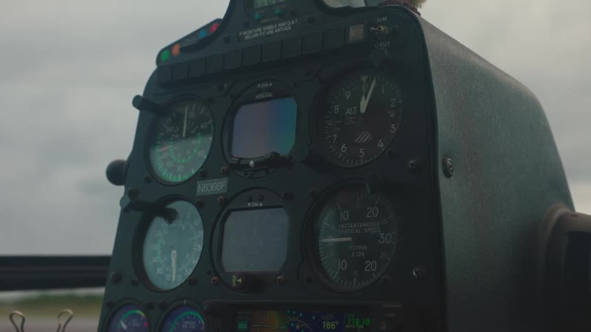 A view of instruments on a plane