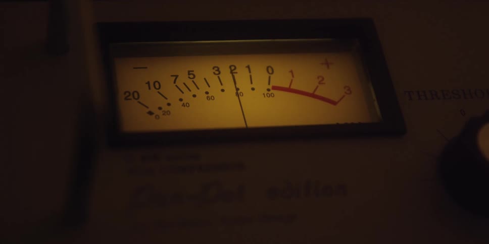 The needle on the machine is rising