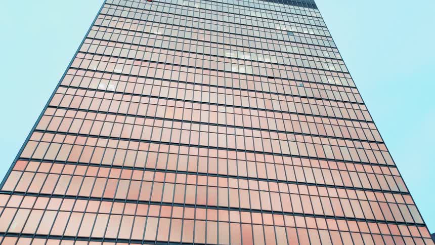 A view of a building on a sunny day