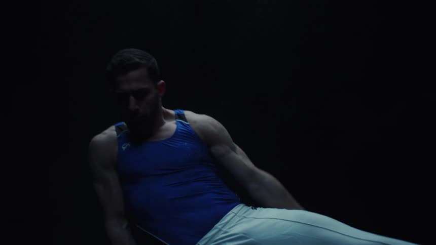 Athlete in dynamic motion