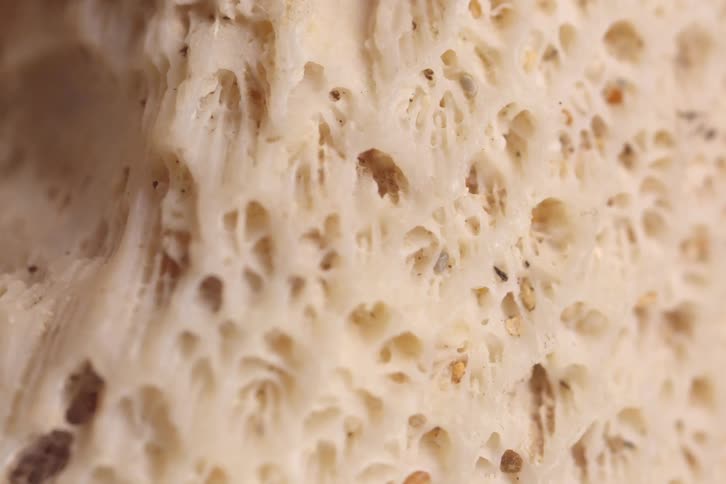 A close up of white shapes and textures