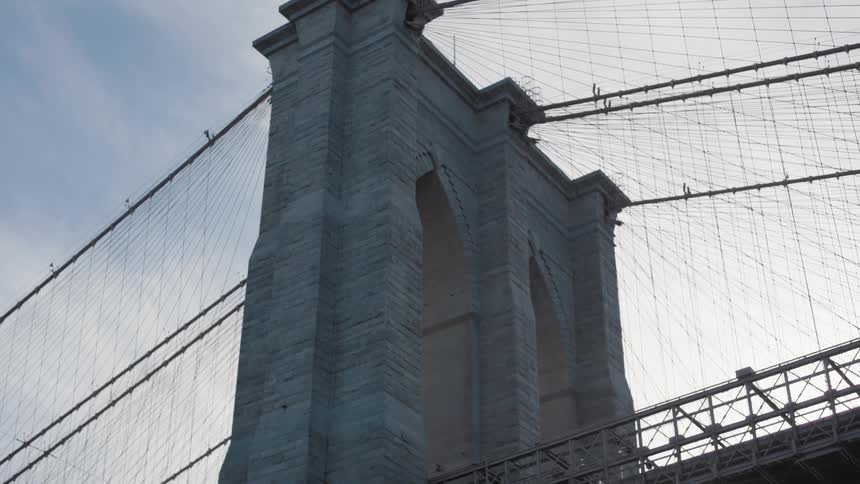 Brooklyn bridge in new york city at midday
