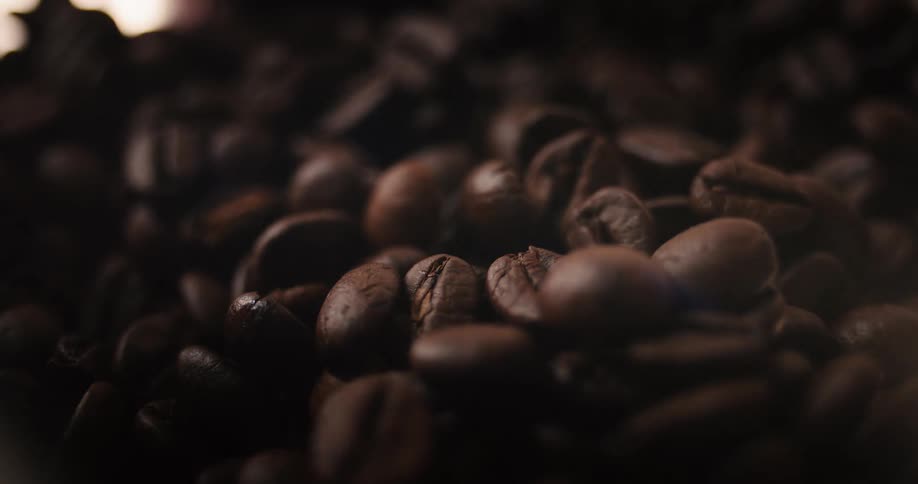 A pile of coffee beans