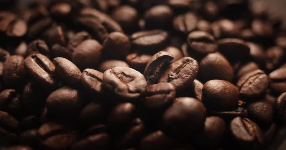 A pile of coffee beans