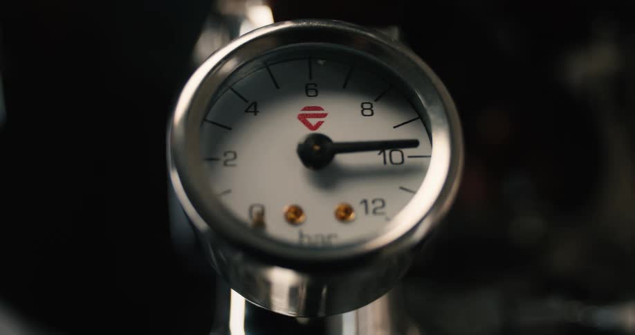 A close up of a gauge