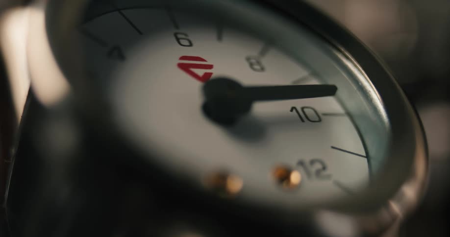 The needle on a meter goes up and down