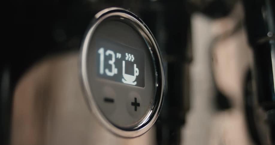 Coffee machine digital display