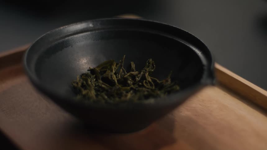 A bowl full of tea leaves