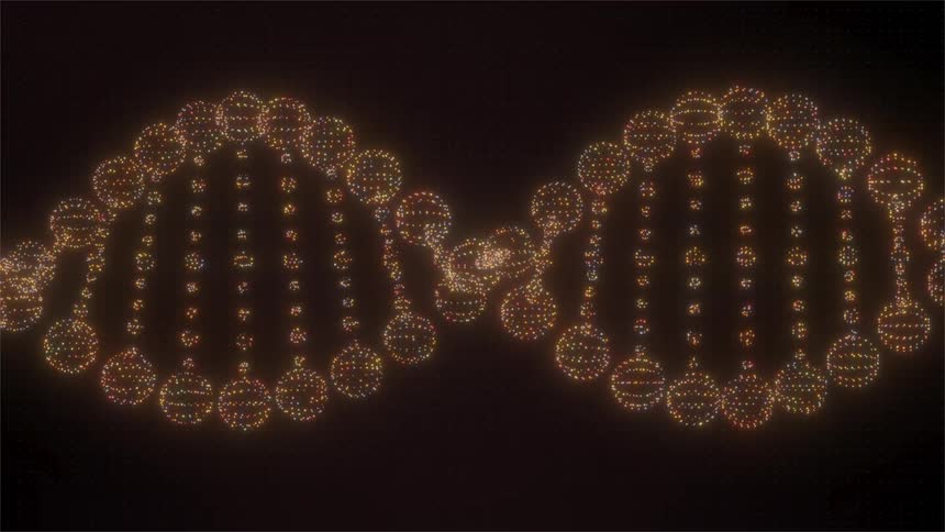 Dna structure formed by illuminated dots