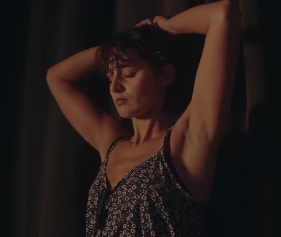 Woman fixing her hair