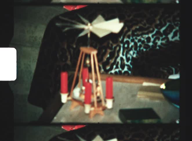 Close up of a decorative candle stand on a table indoors