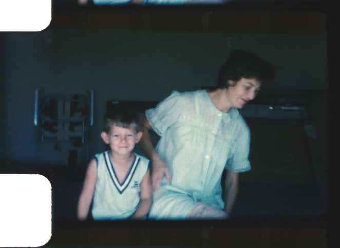 A portrait of a mother and son
