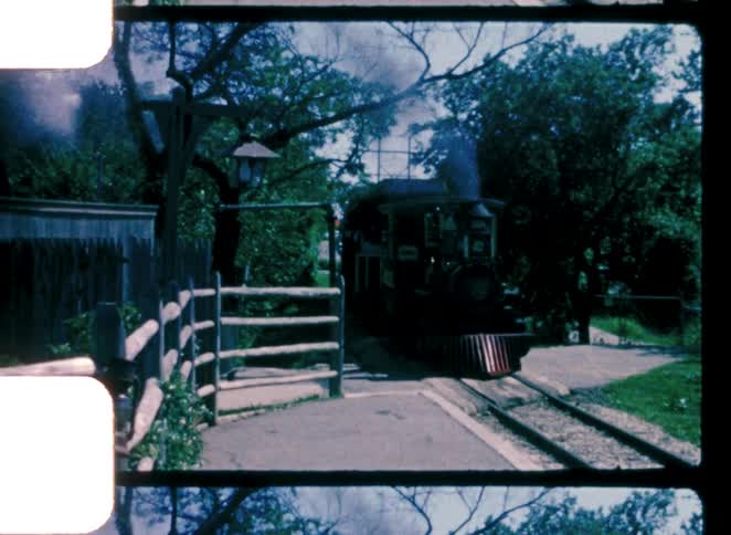 A train comes out of a tunnel