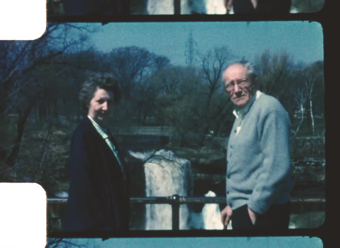 A portrait of a man and woman