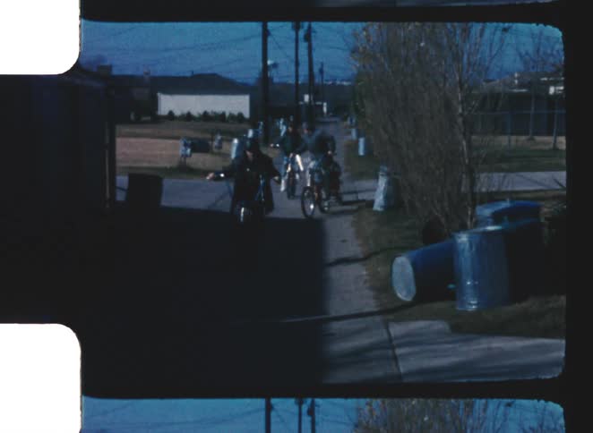 The children have fun riding their bikes