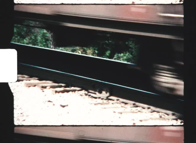A train rolling by on rails