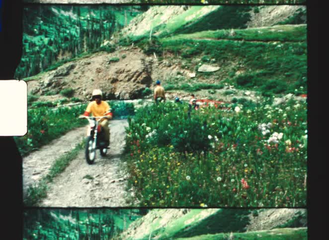 A person riding a motorcycle