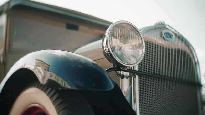 A close up of the exterior of a car