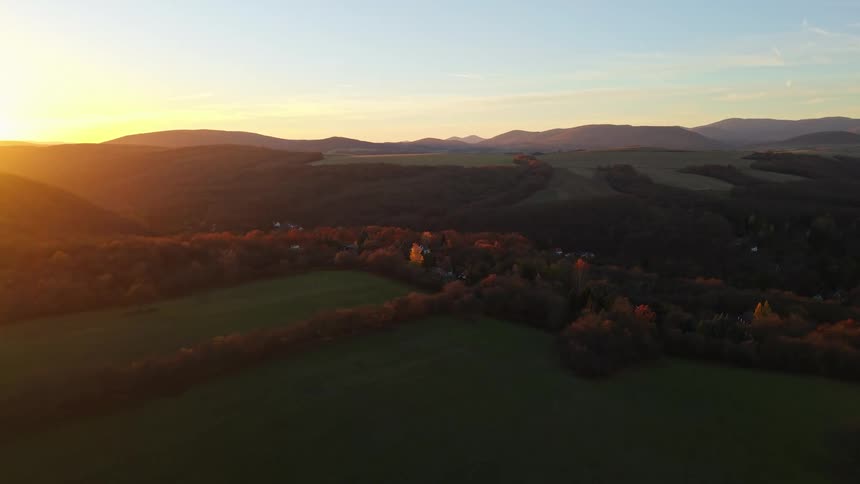 An aerial view of a landscape