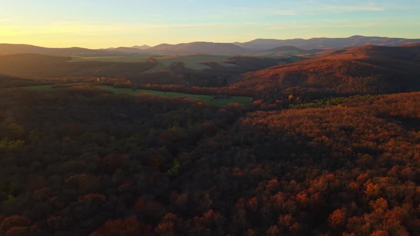 An aerial view of a landscape