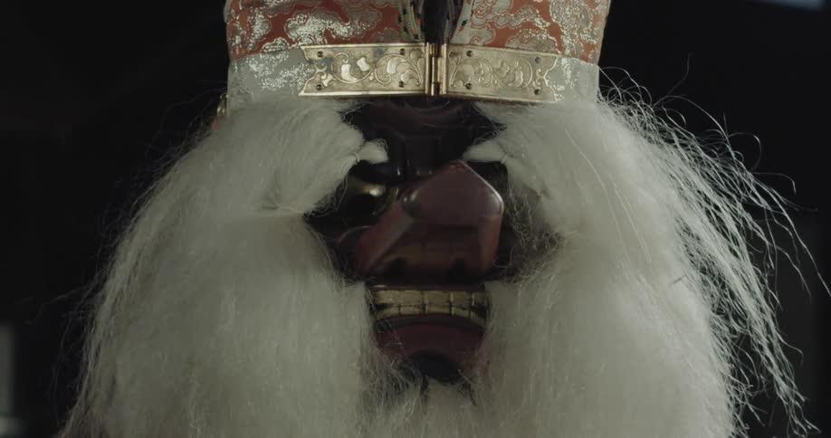 Doll with traditional japanese mask