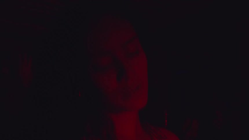 A woman dancing in a night club