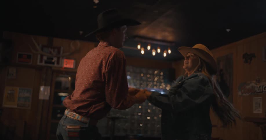 Couple dancing in a bar