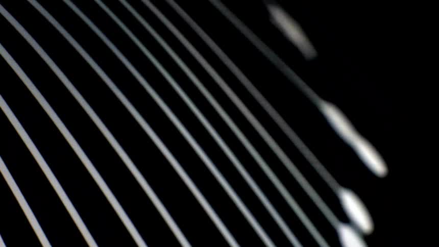 A close up of some metal shapes
