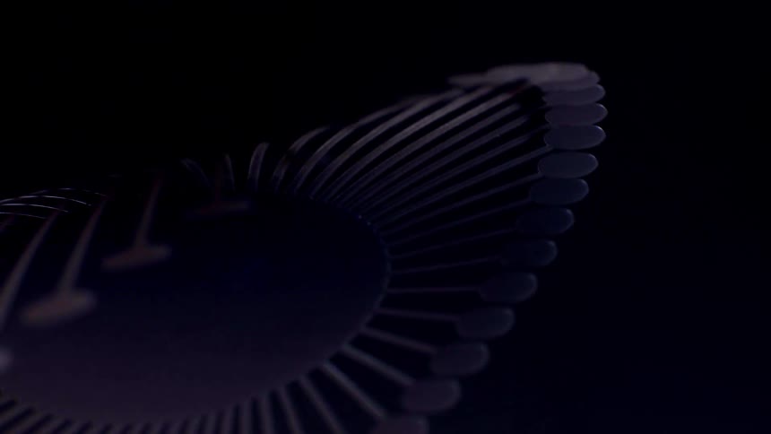 Radial discs forming a hypnotic pattern in low light