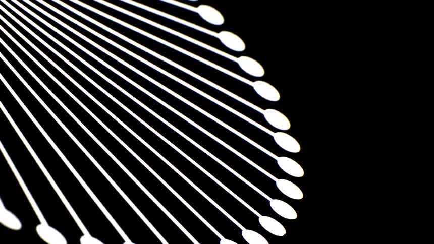 A close up view of some metal dots