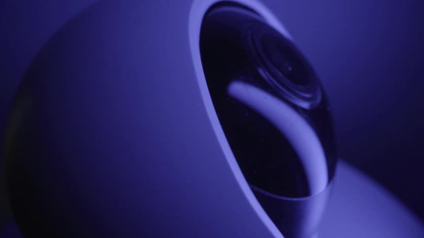 Closeup of a rotating smart camera