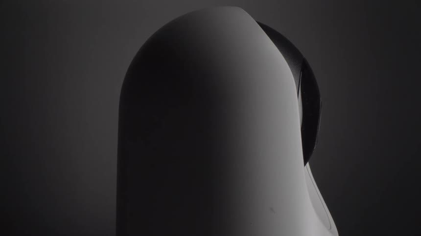 A close up view of a security camera