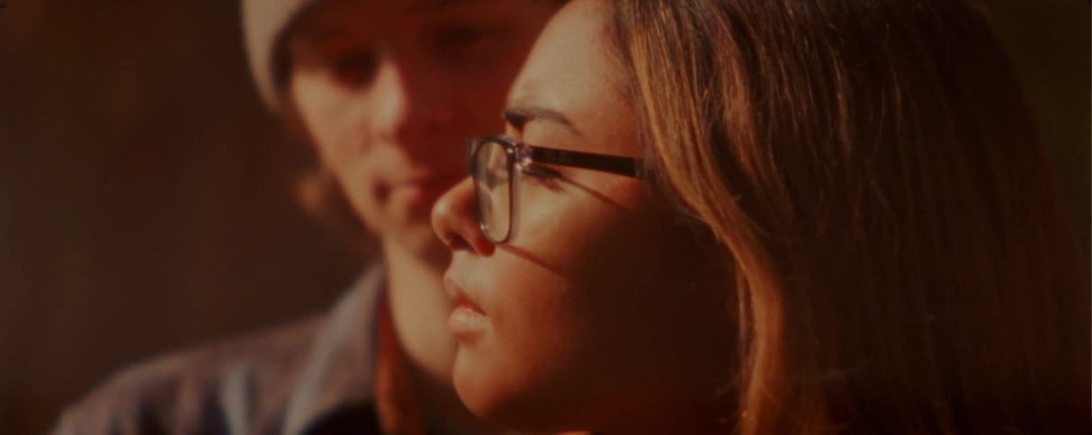 The son shines on the girls face