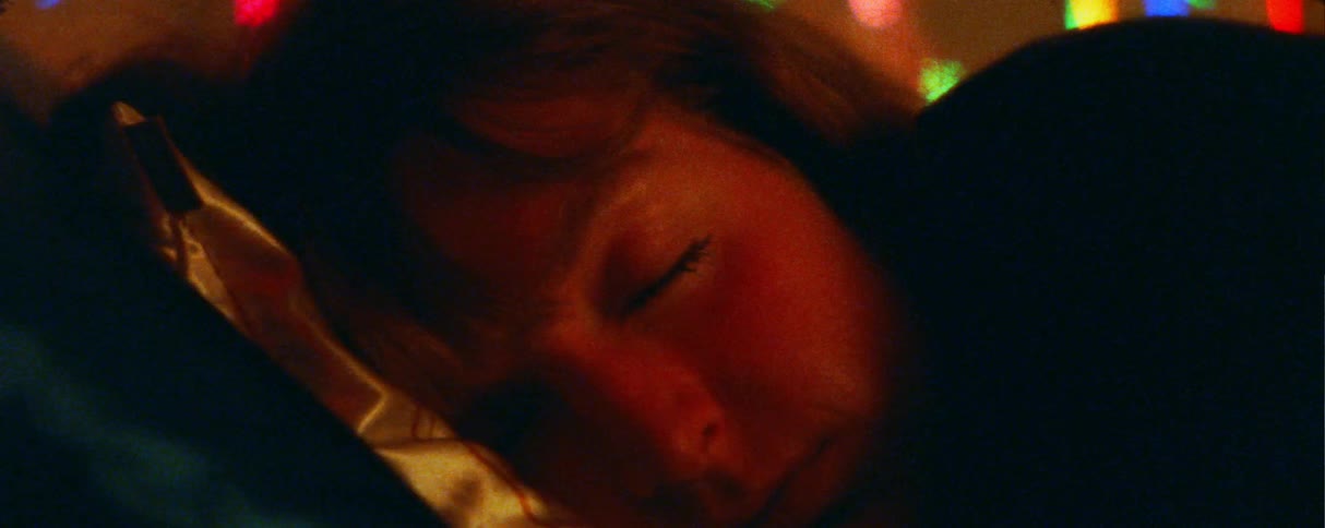 A person laying down and resting