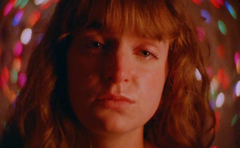 The woman is crying at home