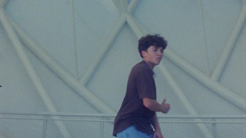 A person dancing outdoors