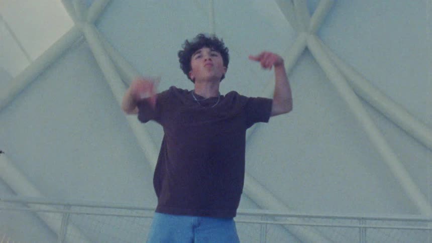 Teenager dancing in a solo performance