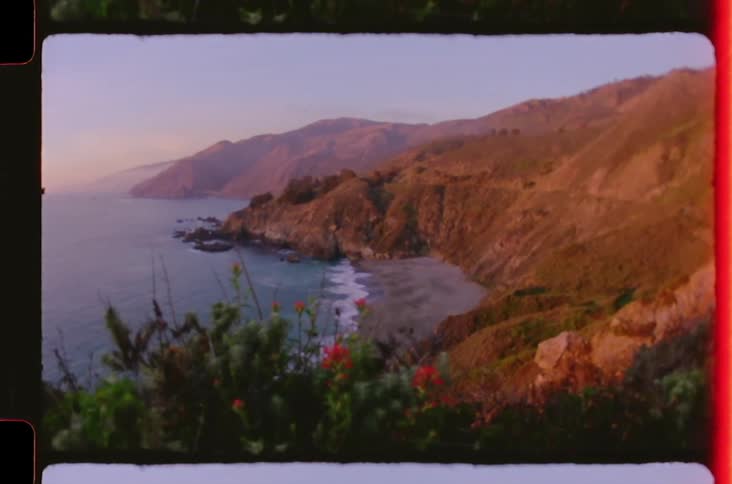 Seascape surrounded by a rocky coastline