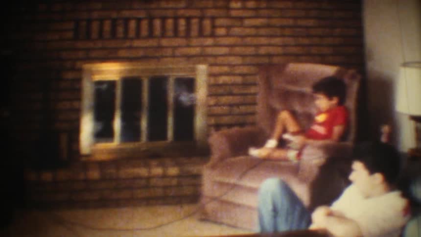 Some kids and parents playing video games