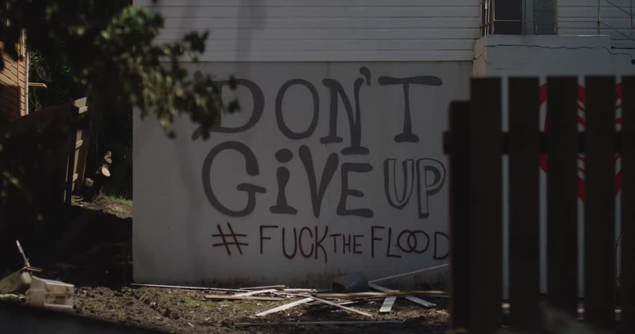 Graffiti on the side of a building