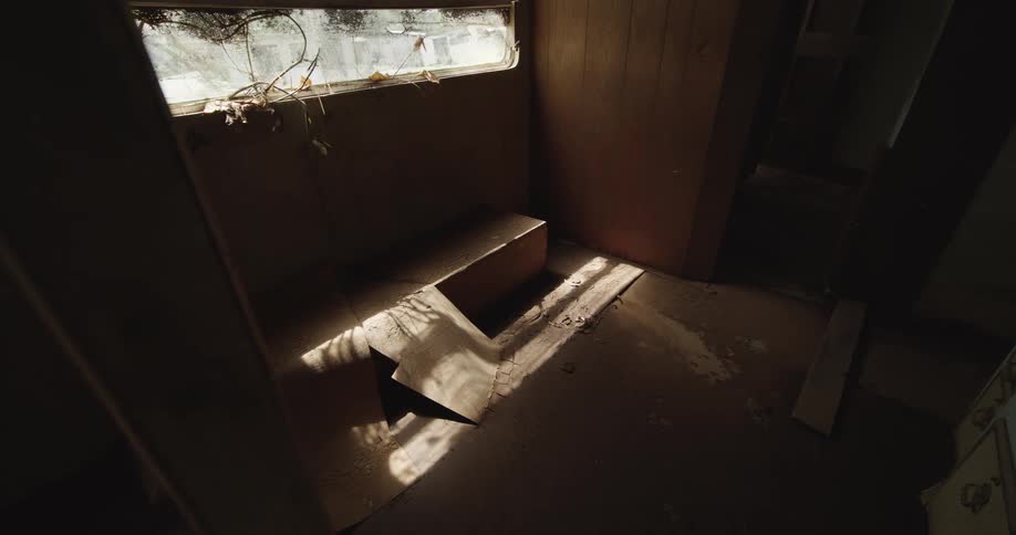 The inside of the home is in disrepair