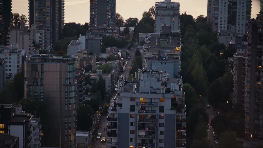 The city is full of apartment buildings
