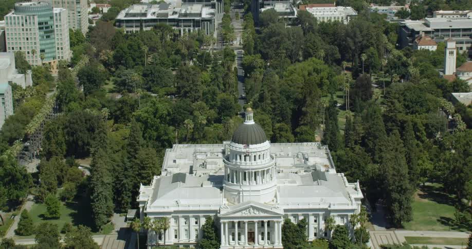 State Capital Building surrounded by trees