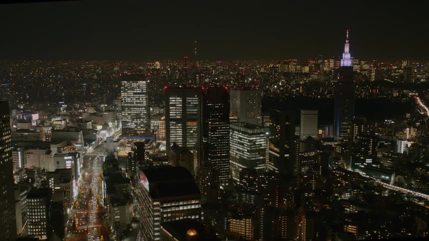 Neighborhood in a metropolitan area outdoors during night time