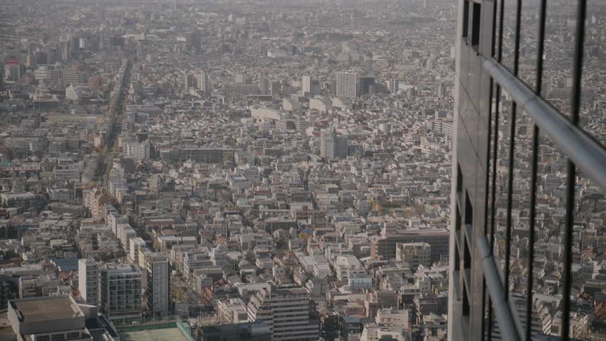 Panorama of an urban city seen during the day